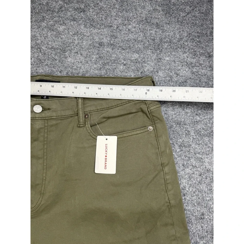 New Lucky Brand Straight Jeans Mens 38x32 Green Spring Olive Denim